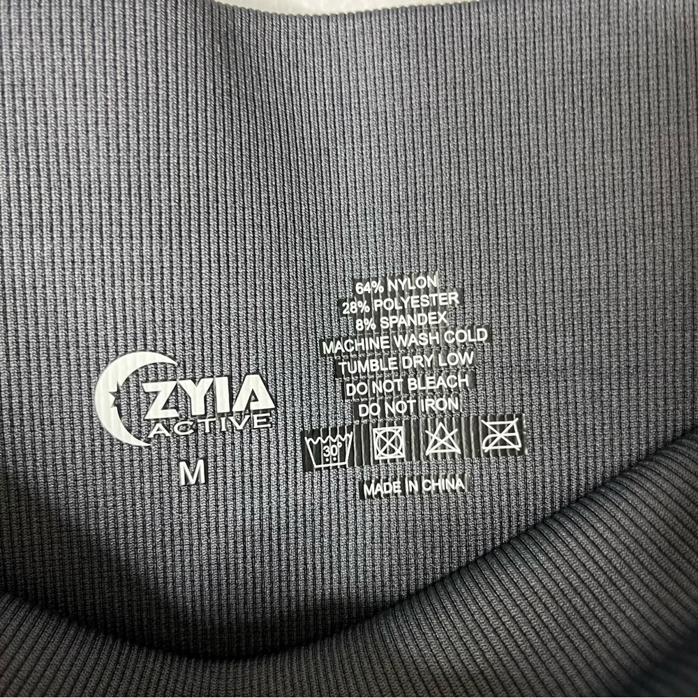 Zyia Active Performance High Rise Leggings Gray Camo Size Medium Athletic - Picture 7 of 7